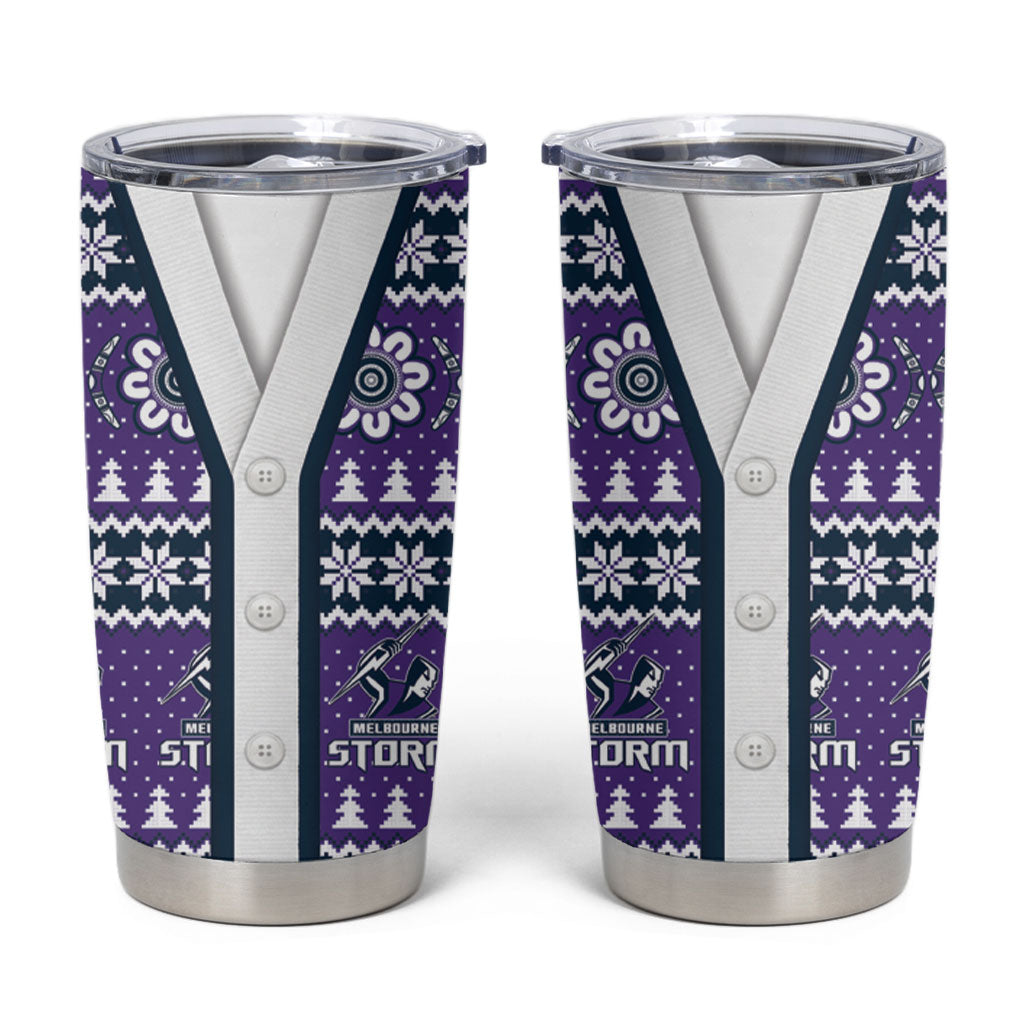 Storm Rugby Christmas Tumbler Cup Aboriginal Seamless Cardigan Inspired