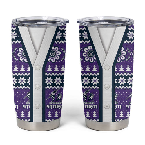 Storm Rugby Christmas Tumbler Cup Aboriginal Seamless Cardigan Inspired