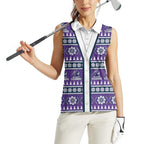 Storm Rugby Christmas Women Sleeveless Polo Shirt Aboriginal Seamless Cardigan Inspired
