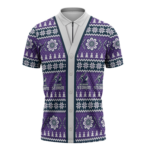 Storm Rugby Christmas Zipper Polo Shirt Aboriginal Seamless Cardigan Inspired