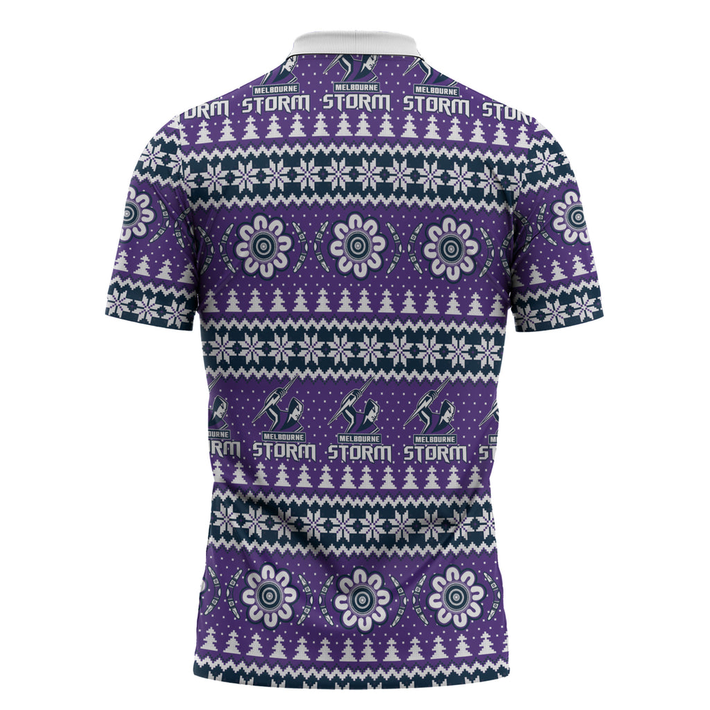 Storm Rugby Christmas Zipper Polo Shirt Aboriginal Seamless Cardigan Inspired