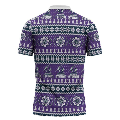 Storm Rugby Christmas Zipper Polo Shirt Aboriginal Seamless Cardigan Inspired