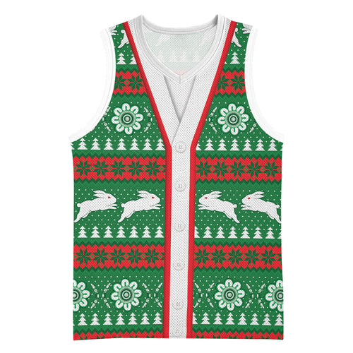 Rabbitohs Rugby Christmas Basketball Jersey Aboriginal Seamless Cardigan Inspired