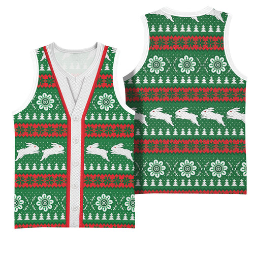 Rabbitohs Rugby Christmas Basketball Jersey Aboriginal Seamless Cardigan Inspired