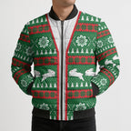 Rabbitohs Rugby Christmas Bomber Puffer Jacket Aboriginal Seamless Cardigan Inspired