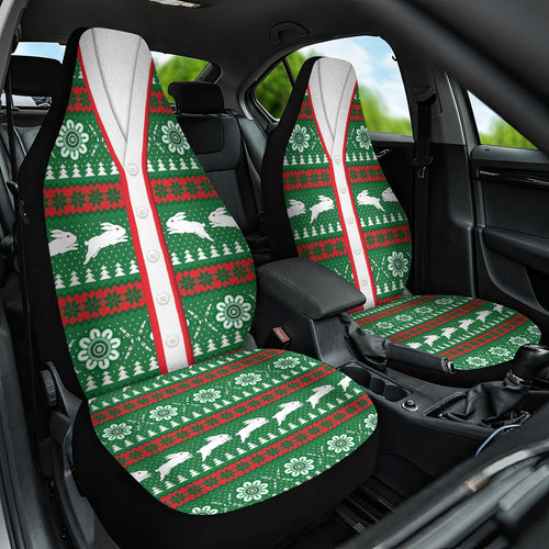 Rabbitohs Rugby Christmas Car Seat Cover Aboriginal Seamless Cardigan Inspired