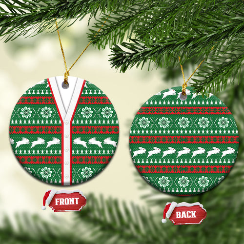 Rabbitohs Rugby Christmas Ceramic Ornament Aboriginal Seamless Cardigan Inspired