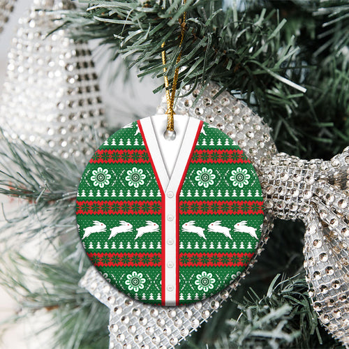 Rabbitohs Rugby Christmas Ceramic Ornament Aboriginal Seamless Cardigan Inspired