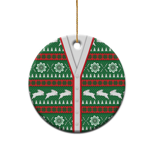 Rabbitohs Rugby Christmas Ceramic Ornament Aboriginal Seamless Cardigan Inspired