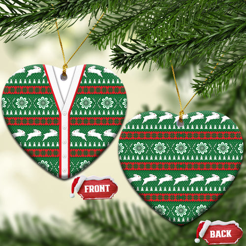 Rabbitohs Rugby Christmas Ceramic Ornament Aboriginal Seamless Cardigan Inspired