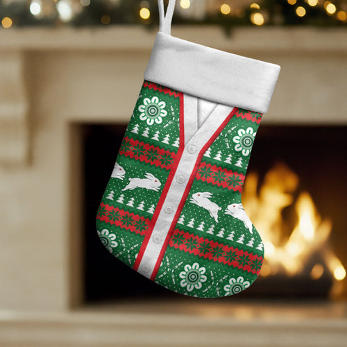 Rabbitohs Rugby Christmas Stocking Aboriginal Seamless Cardigan Inspired
