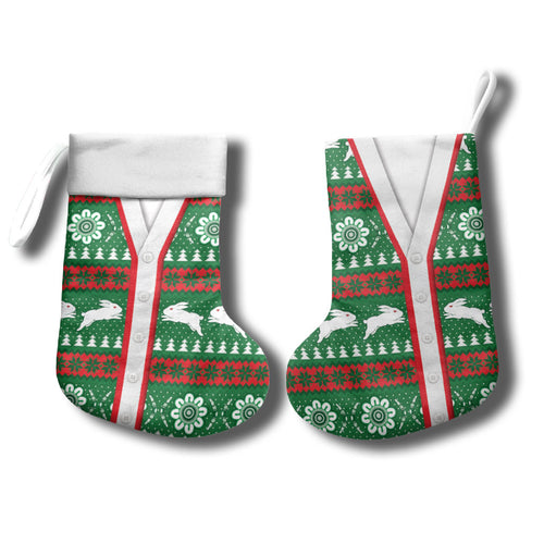 Rabbitohs Rugby Christmas Stocking Aboriginal Seamless Cardigan Inspired