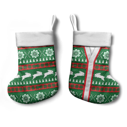 Rabbitohs Rugby Christmas Stocking Aboriginal Seamless Cardigan Inspired