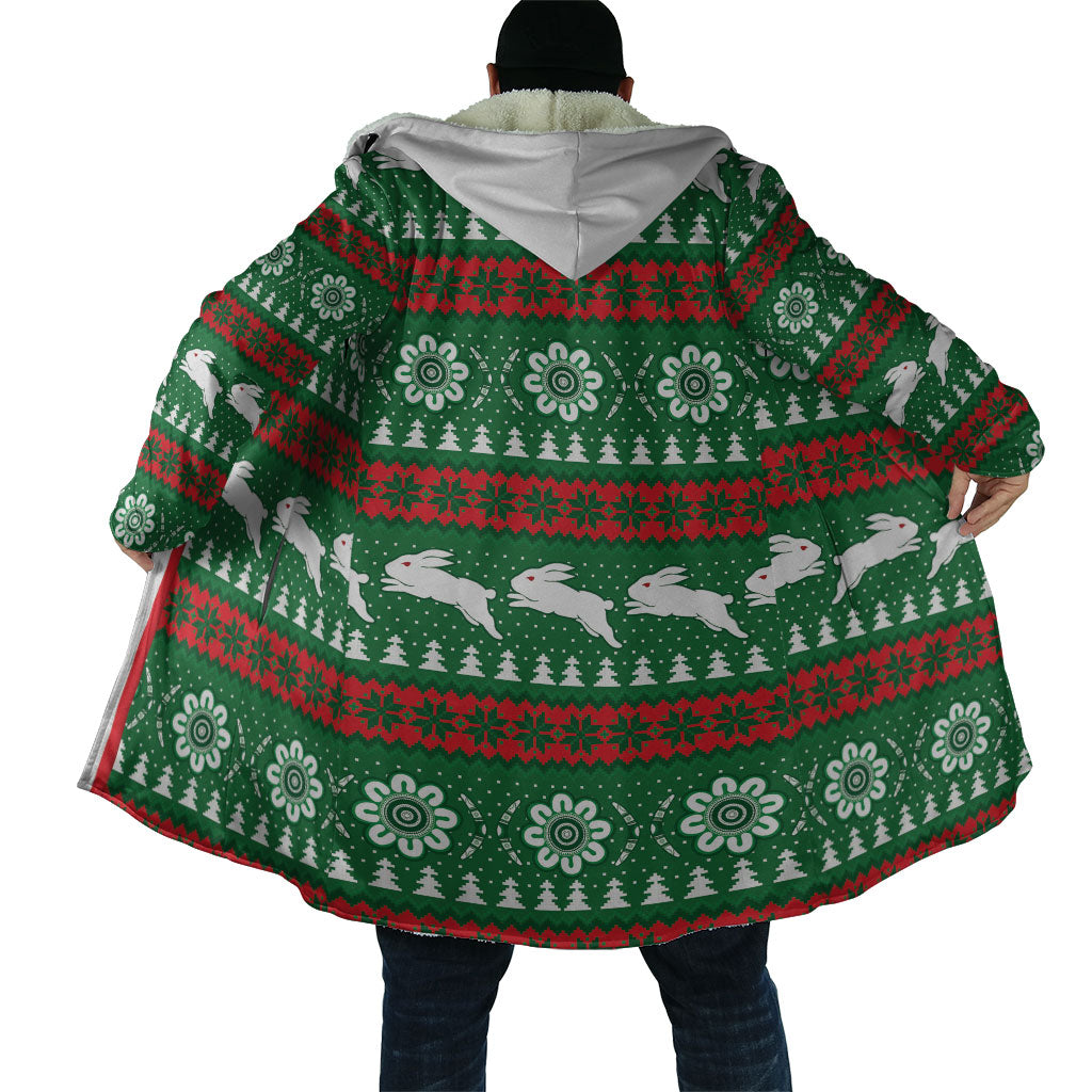 Rabbitohs Rugby Christmas Cloak Aboriginal Seamless Cardigan Inspired