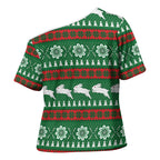 Rabbitohs Rugby Christmas Cross Shoulder Shirt Aboriginal Seamless Cardigan Inspired