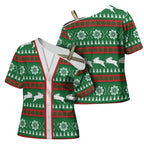 Rabbitohs Rugby Christmas Cross Shoulder Shirt Aboriginal Seamless Cardigan Inspired