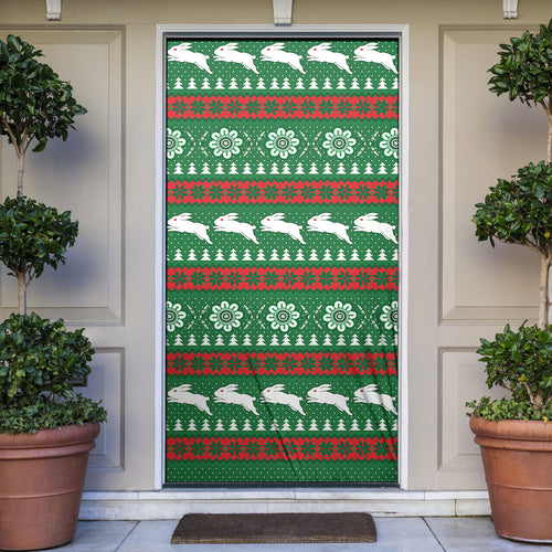 Rabbitohs Rugby Christmas Door Cover Aboriginal Seamless Cardigan Inspired