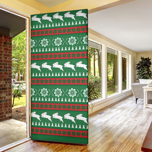 Rabbitohs Rugby Christmas Door Cover Aboriginal Seamless Cardigan Inspired