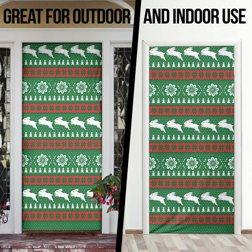 Rabbitohs Rugby Christmas Door Cover Aboriginal Seamless Cardigan Inspired