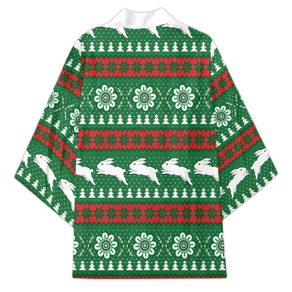 Rabbitohs Rugby Christmas Kimono Aboriginal Seamless Cardigan Inspired