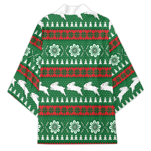 Rabbitohs Rugby Christmas Kimono Aboriginal Seamless Cardigan Inspired