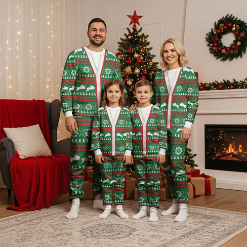 Rabbitohs Rugby Christmas Pajama Set Aboriginal Seamless Cardigan Inspired