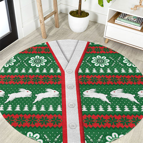 Rabbitohs Rugby Christmas Round Carpet Aboriginal Seamless Cardigan Inspired