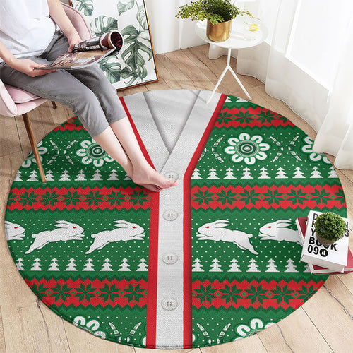 Rabbitohs Rugby Christmas Round Carpet Aboriginal Seamless Cardigan Inspired