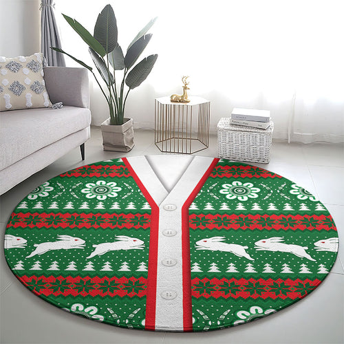 Rabbitohs Rugby Christmas Round Carpet Aboriginal Seamless Cardigan Inspired