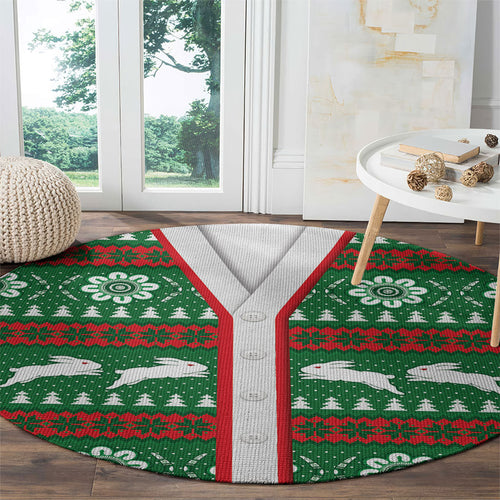 Rabbitohs Rugby Christmas Round Carpet Aboriginal Seamless Cardigan Inspired