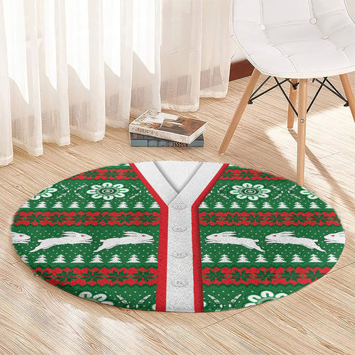 Rabbitohs Rugby Christmas Round Carpet Aboriginal Seamless Cardigan Inspired