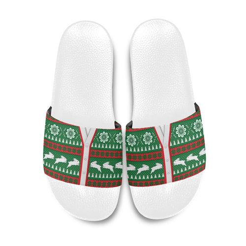 Rabbitohs Rugby Christmas Slide Sandals Aboriginal Seamless Cardigan Inspired