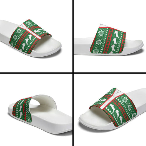 Rabbitohs Rugby Christmas Slide Sandals Aboriginal Seamless Cardigan Inspired