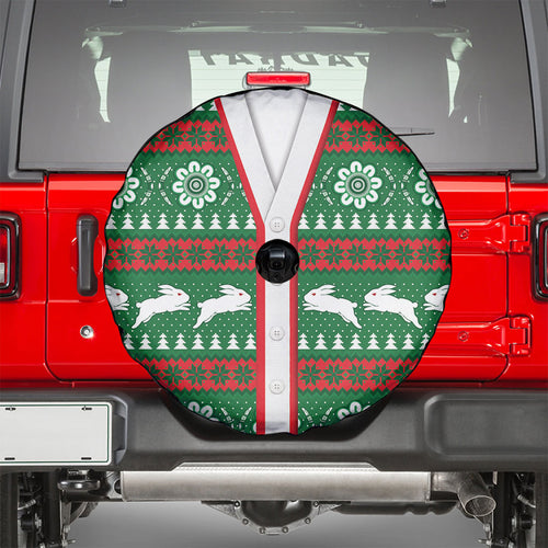Rabbitohs Rugby Christmas Spare Tire Cover Aboriginal Seamless Cardigan Inspired