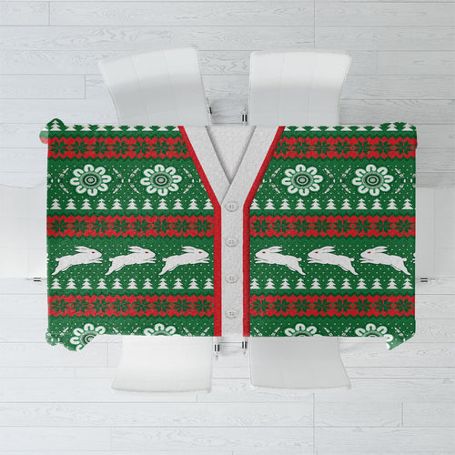 Rabbitohs Rugby Christmas Tablecloth Aboriginal Seamless Cardigan Inspired