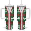 Rabbitohs Rugby Christmas Tumbler With Handle Aboriginal Seamless Cardigan Inspired
