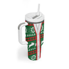Rabbitohs Rugby Christmas Tumbler With Handle Aboriginal Seamless Cardigan Inspired