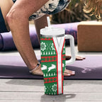 Rabbitohs Rugby Christmas Tumbler With Handle Aboriginal Seamless Cardigan Inspired