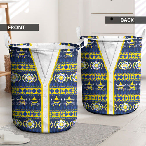 Cowboys Rugby Christmas Laundry Basket Aboriginal Seamless Cardigan Inspired