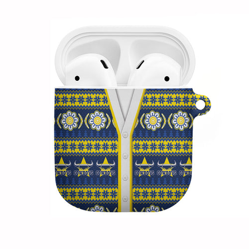 Cowboys Rugby Christmas AirPods Case Aboriginal Seamless Cardigan Inspired