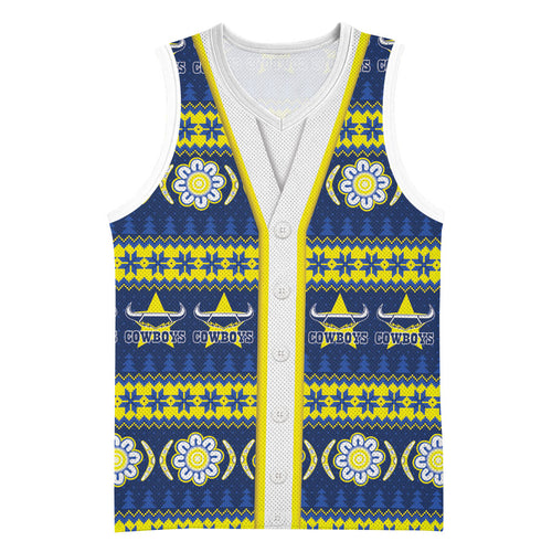 Cowboys Rugby Christmas Basketball Jersey Aboriginal Seamless Cardigan Inspired