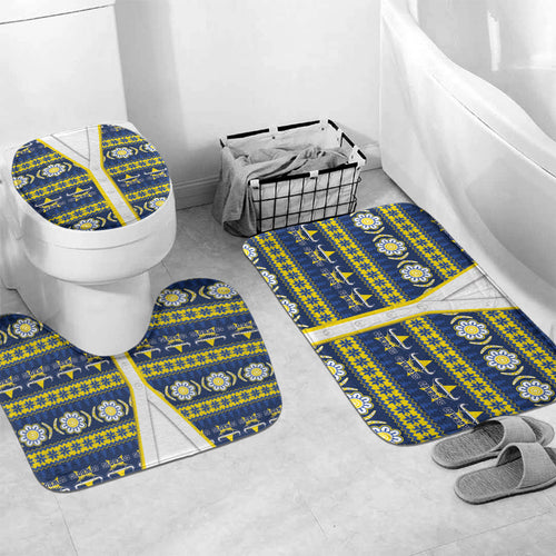 Cowboys Rugby Christmas Bathroom Set Aboriginal Seamless Cardigan Inspired