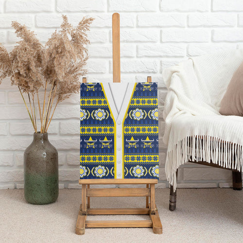 Cowboys Rugby Christmas Canvas Wall Art Aboriginal Seamless Cardigan Inspired