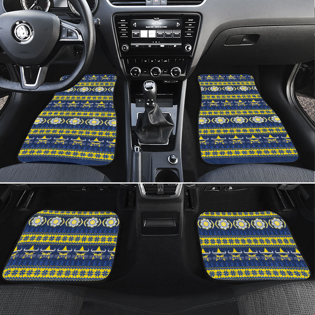 Cowboys Rugby Christmas Car Mats Aboriginal Seamless Cardigan Inspired