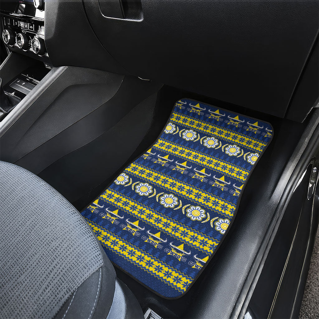 Cowboys Rugby Christmas Car Mats Aboriginal Seamless Cardigan Inspired
