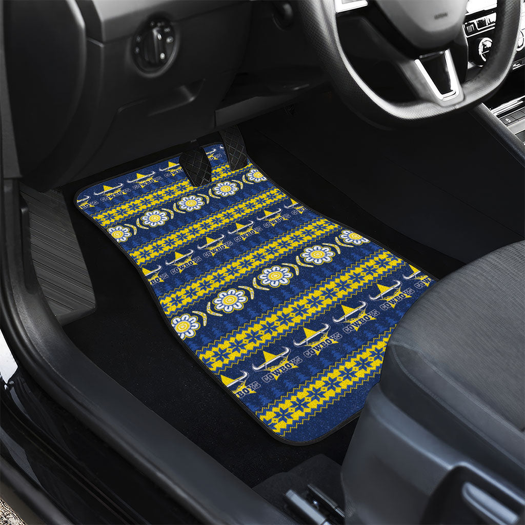 Cowboys Rugby Christmas Car Mats Aboriginal Seamless Cardigan Inspired