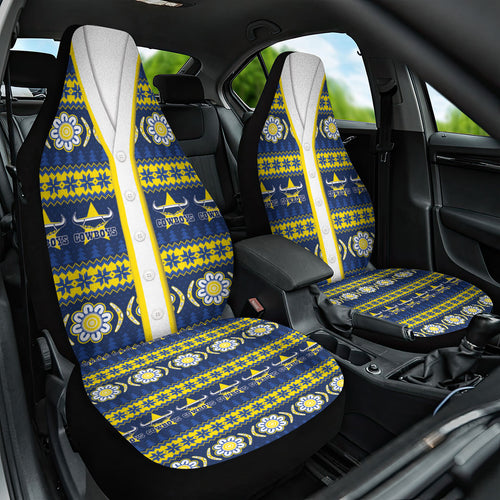 Cowboys Rugby Christmas Car Seat Cover Aboriginal Seamless Cardigan Inspired