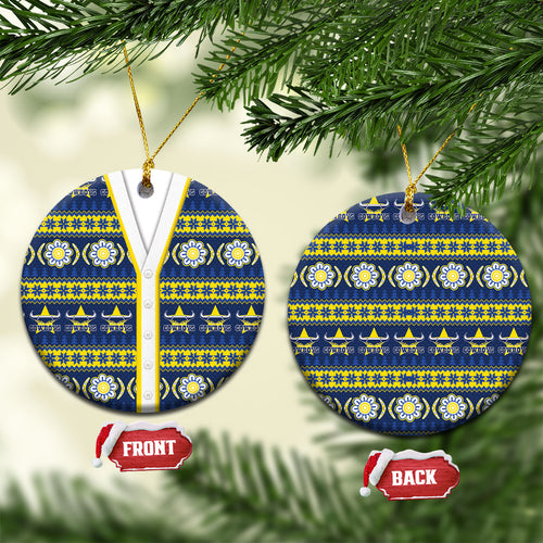Cowboys Rugby Christmas Ceramic Ornament Aboriginal Seamless Cardigan Inspired