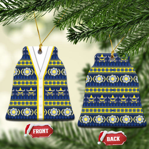 Cowboys Rugby Christmas Ceramic Ornament Aboriginal Seamless Cardigan Inspired