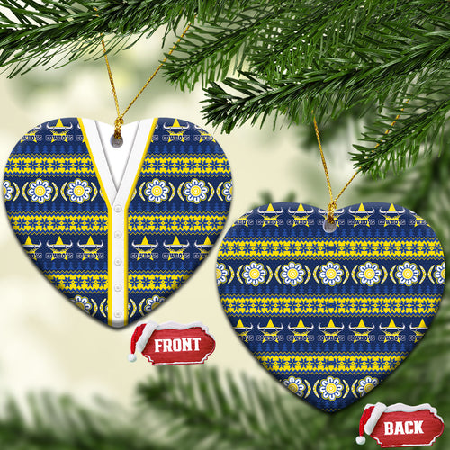 Cowboys Rugby Christmas Ceramic Ornament Aboriginal Seamless Cardigan Inspired